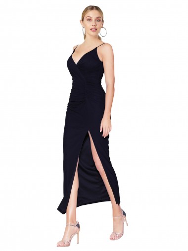 High Neck Chiffon Spaghetti Straps Short Cocktail Evening Dress UK