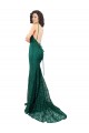 Black Tie Sleek Fishtail Shaped Long Lace Evening Dress