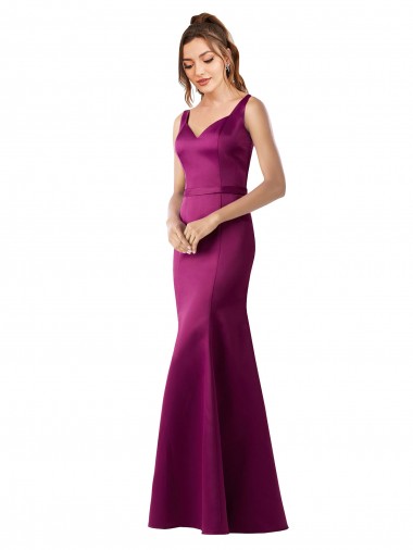 Fitted Sexy Open Back Satin Evening Dress with Floral Details UK