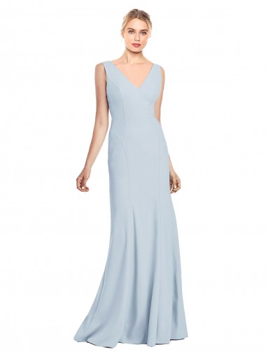 Sleeveless Seamed Bodice Trumpet Evening Dress UK