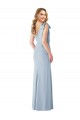 V-Back Bow Shoulder Trumpet Evening Dress